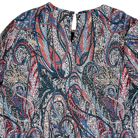 Ted Baker London Women's Beaatha Pleated Lined Paisley Print Top Sz 2/Medium - Picture 7 of 7